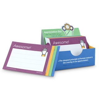 Wertsch&auml;tzungsbox - Wertsch&auml;tzung und Motivation im Team steigern mit 200 Kudos Karten DIN A7
