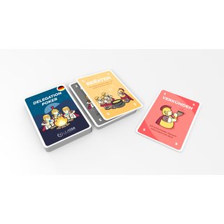 Delegation Poker Cards - GERMAN version - increase communication and productivity - for 7 people